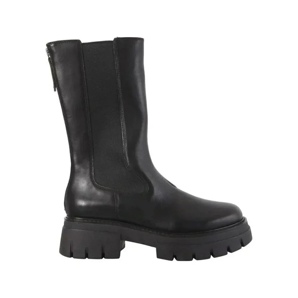 Ash Lennox Women's Black Leather Mid-Calf Boots Size 35